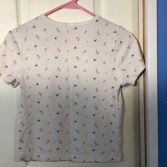 Women’s Old Navy Crop Top White with Flowers Size S - Picture 13 of 16